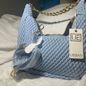 Urban Expressions Sky Blue Quilted Shoulder Bag
